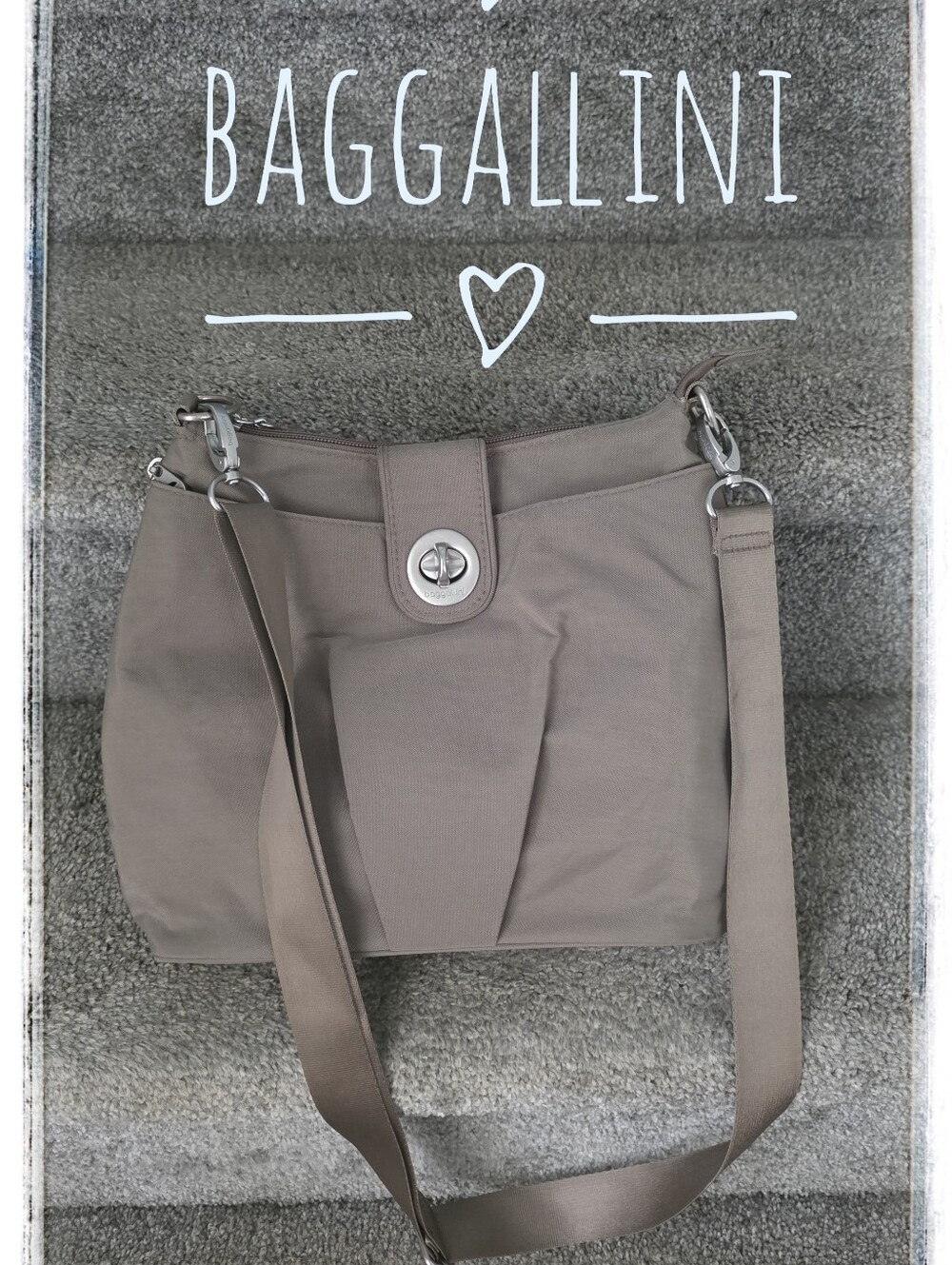 Baggallini Sorento Washable Shoulder Or Crossbody Bag, Like New!
